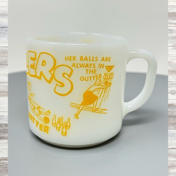 Vintage 1950s Bowlers Mug Federal Glass - Picture 3 of 8